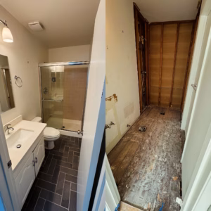 residential bathroom demolition project
