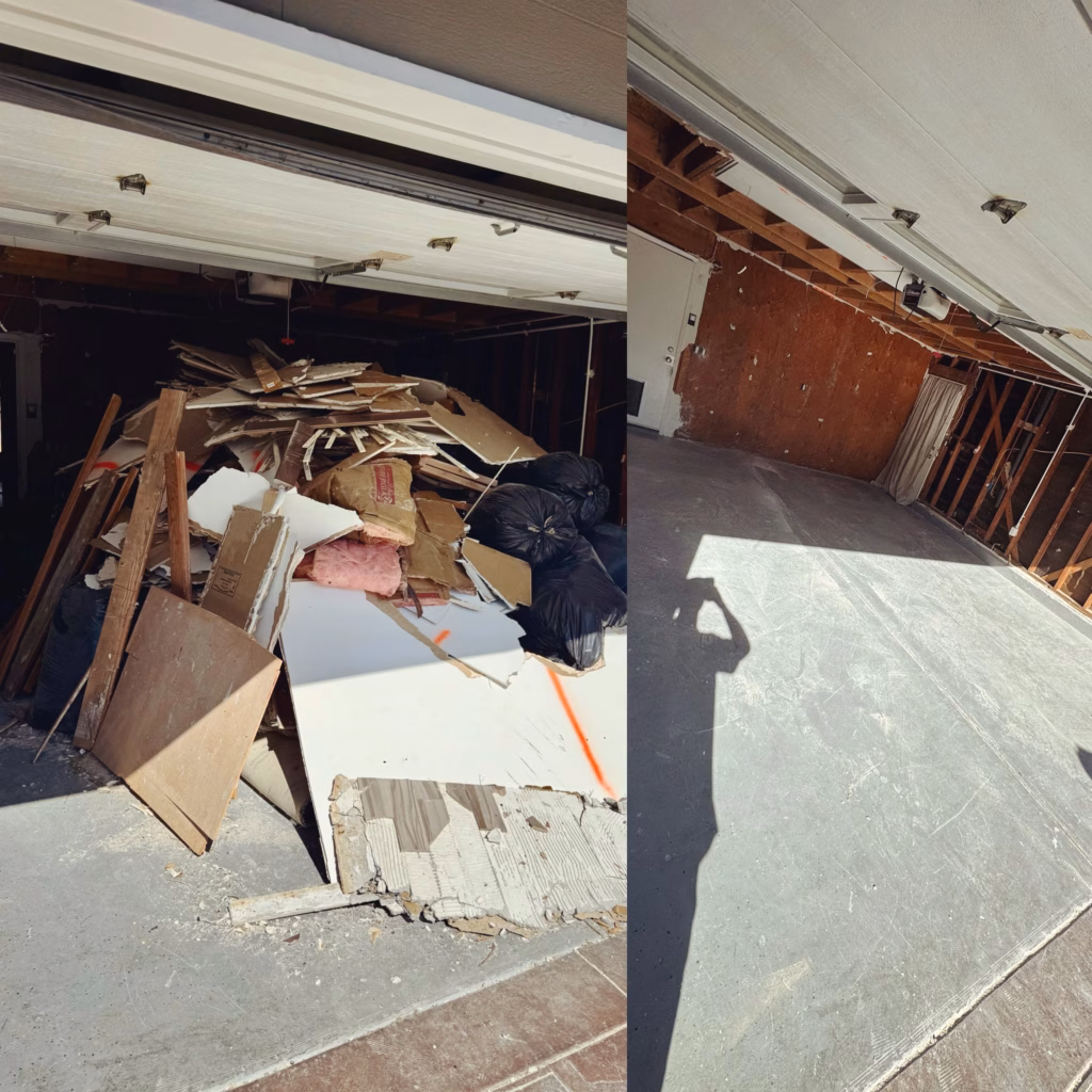 junk being removed from home