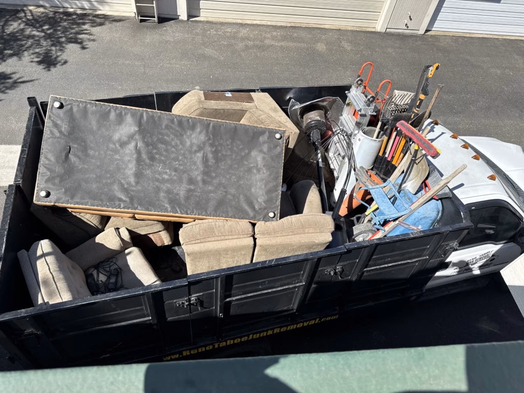 old furniture being removed from home