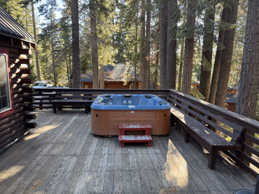 hot tub on deck