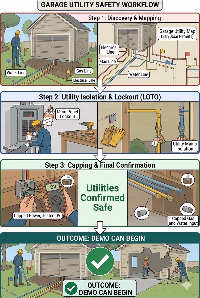 Garage Utility Safety Workflow Diagram